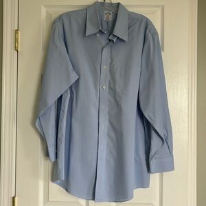 Brooks Brothers blue & white mini houndstooth dress shirt in size 16 1/2 -2/3.